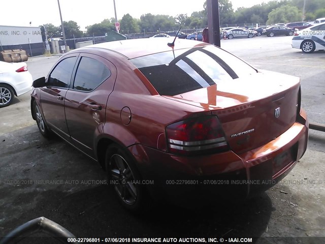 1B3LC56K58N199184 - 2008 DODGE AVENGER SXT ORANGE photo 3