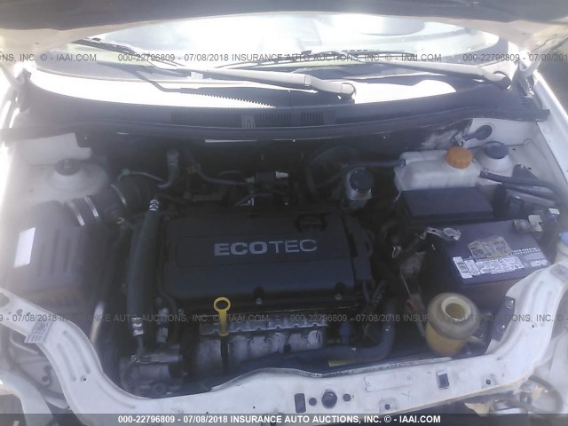 KL1TD5DE0BB257419 - 2011 CHEVROLET AVEO LS/LT 白色 照片 10