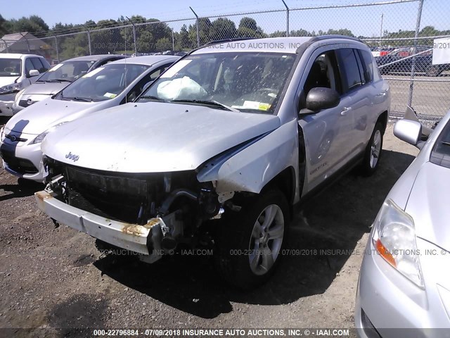 1C4NJCBB2CD623510 - 2012 JEEP COMPASS SPORT SILVER photo 2