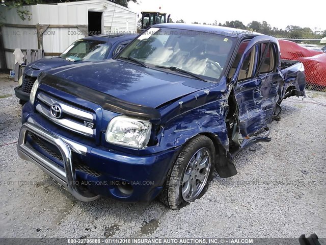 5TBET34176S561182 - 2006 TOYOTA TUNDRA DOUBLE CAB SR5 BLUE photo 2