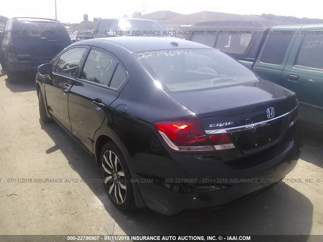 19XFB2F91FE040299 - 2015 HONDA CIVIC EXL 黑色 照片 3
