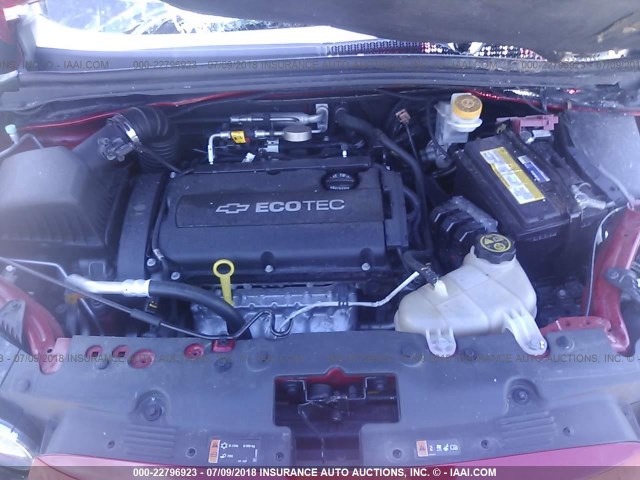 1G1JA6SH2D4196165 - 2013 CHEVROLET SONIC LS 红色 照片 10