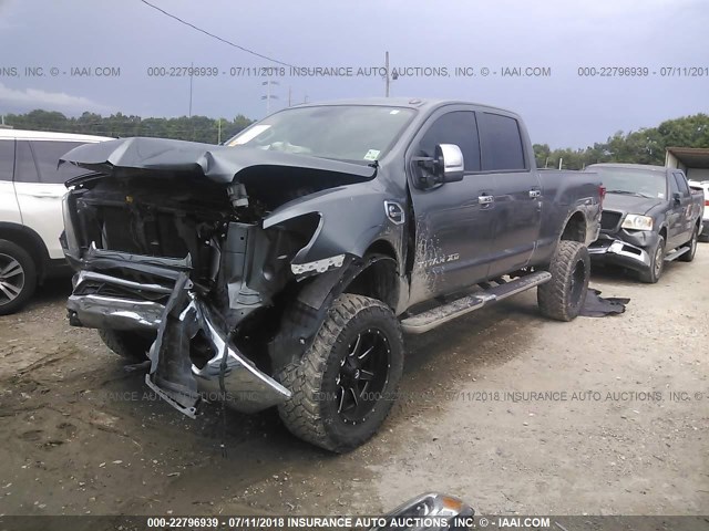 1N6BA1F49GN504482 - 2016 NISSAN TITAN XD SL/PRO-4X/PLAT RESERVE GRAY photo 2