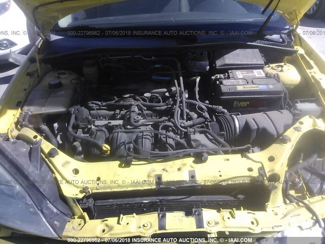 3FAFP37N25R118363 - 2005 FORD FOCUS ZX5 YELLOW photo 10
