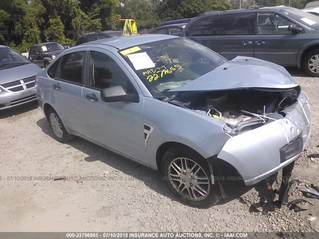 1FAHP35N38W182473 - 2008 FORD FOCUS SE/SEL/SES BLUE photo 1