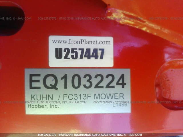 1072880L1498 - 2016 KUHN FC313F-FF  RED photo 7