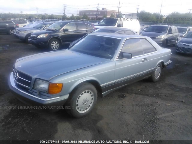 WDBCA45DXGA214283 - 1986 MERCEDES-BENZ 560 SEC BLUE photo 2