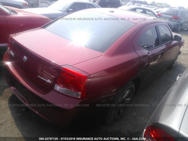 2B3CA3CV4AH108932 - 2010 DODGE CHARGER SXT BURGUNDY photo 4