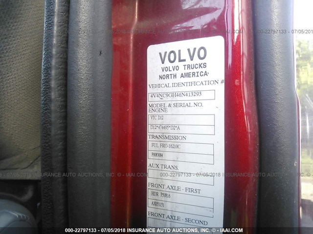 4V4NC9GH46N413293 - 2006 VOLVO VN Unknown photo 10