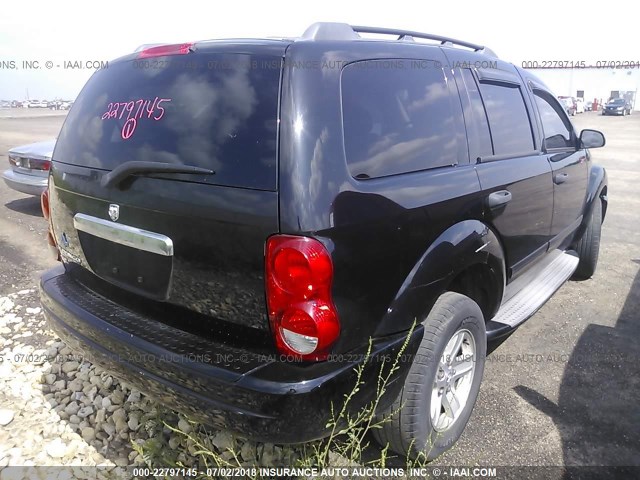 1D4HD48N04F181489 - 2004 DODGE DURANGO SLT BLACK photo 4