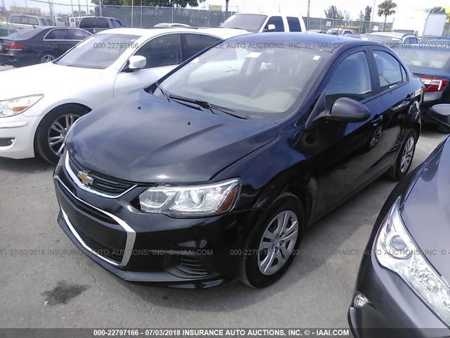 1G1JB5SH0H4134468 - 2017 CHEVROLET SONIC LS 黑色 照片 2