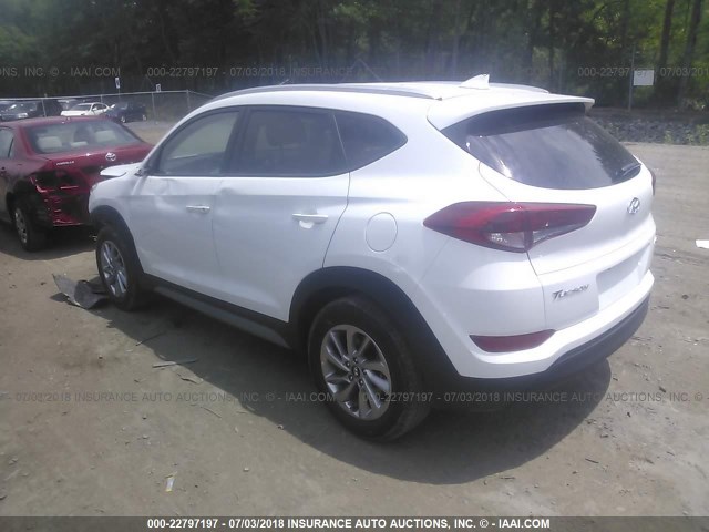 KM8J3CA48JU714804 - 2018 HYUNDAI TUCSON LIMITED/SPORT AND ECO/SE WHITE photo 3