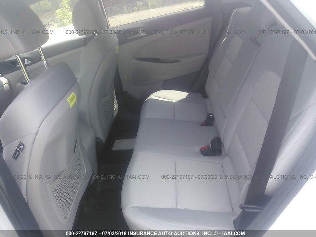 KM8J3CA48JU714804 - 2018 HYUNDAI TUCSON LIMITED/SPORT AND ECO/SE WHITE photo 8