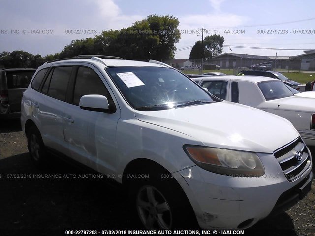 5NMSG13D17H122708 - 2007 HYUNDAI SANTA FE GLS WHITE photo 1