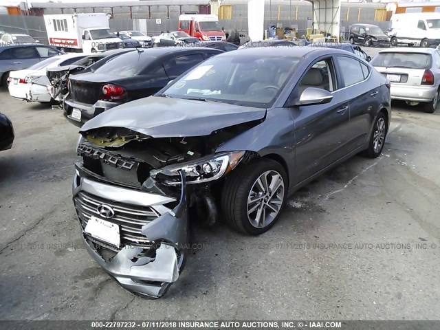 5NPD84LF2JH290845 - 2018 HYUNDAI ELANTRA SEL/VALUE/LIMITED GRAY photo 2