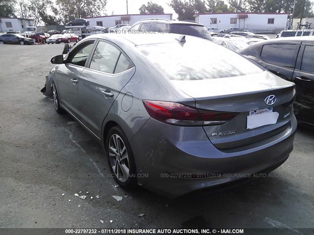 5NPD84LF2JH290845 - 2018 HYUNDAI ELANTRA SEL/VALUE/LIMITED GRAY photo 3