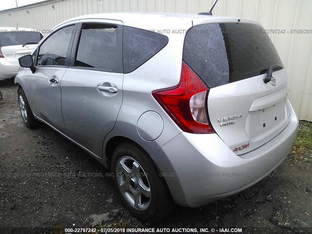 3N1CE2CP9FL371658 - 2015 NISSAN VERSA NOTE S/S PLUS/SV/SL/SR SILVER photo 3