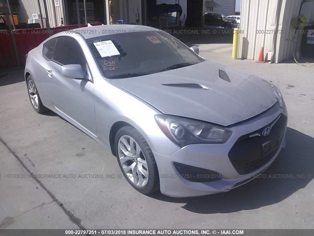 KMHHT6KD7DU082946 - 2013 HYUNDAI GENESIS COUPE 2.0T SILVER photo 1