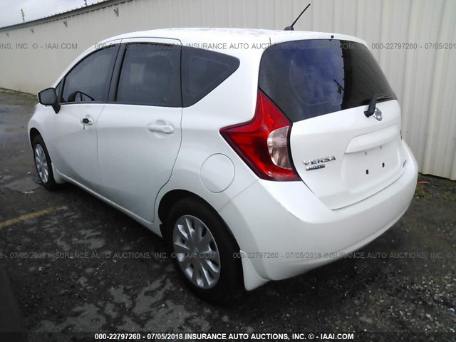 3N1CE2CP2FL439766 - 2015 NISSAN VERSA NOTE S/S PLUS/SV/SL/SR WHITE photo 3