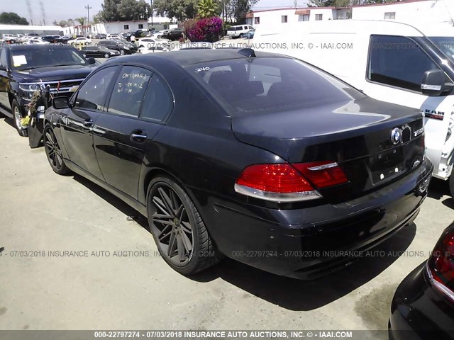 WBAHL83557DT08586 - 2007 BMW 750 I BLACK photo 3