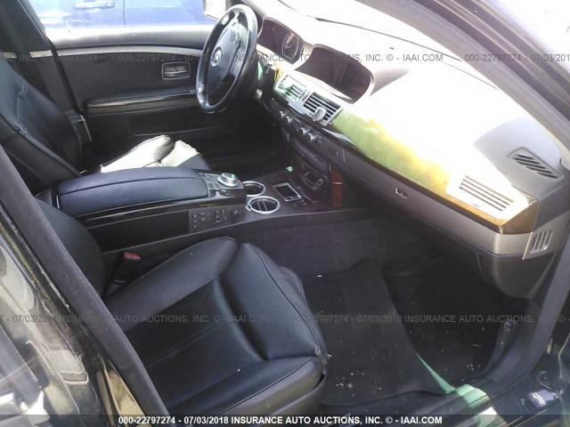 WBAHL83557DT08586 - 2007 BMW 750 I BLACK photo 5