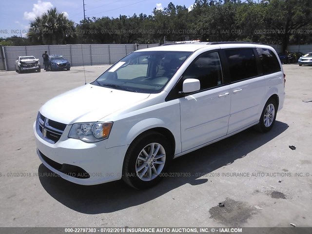 2C4RDGCG9GR329132 - 2016 DODGE GRAND CARAVAN SXT WHITE photo 2