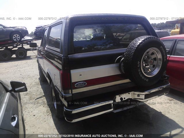 1FMEU15H5LLA08785 - 1990 FORD BRONCO U100 BLACK photo 3