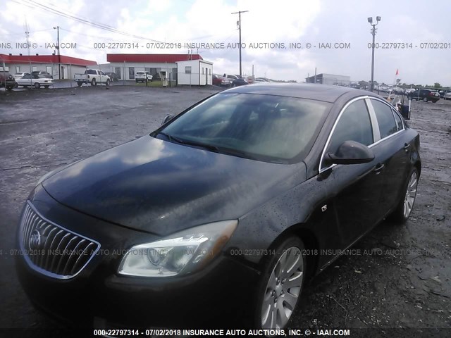 W04G05GVXB1056466 - 2011 BUICK REGAL CXL BLACK photo 2