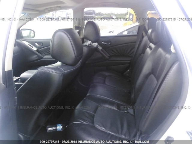 JN8AZ18U79W003564 - 2009 NISSAN MURANO SILVER photo 8