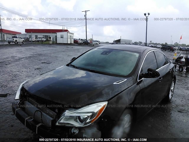 2G4GS5GX6G9185580 - 2016 BUICK REGAL PREMIUM BLACK photo 2