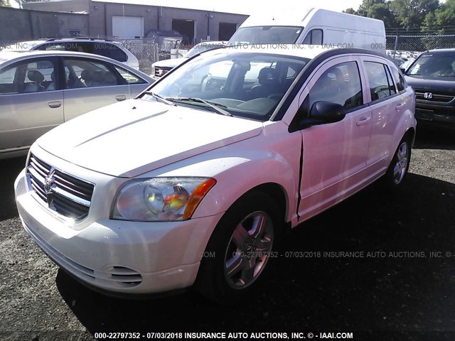 1B3HB48A59D233221 - 2009 DODGE CALIBER SXT WHITE photo 2