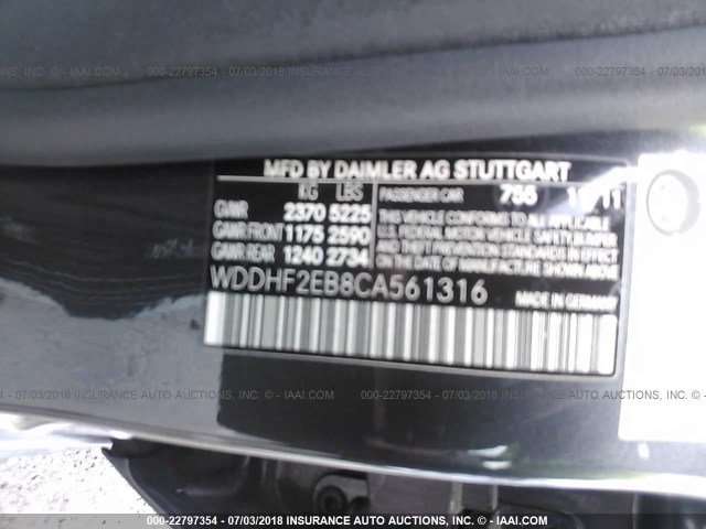 WDDHF2EB8CA561316 - 2012 MERCEDES-BENZ E 350 BLUETEC GRAY photo 9