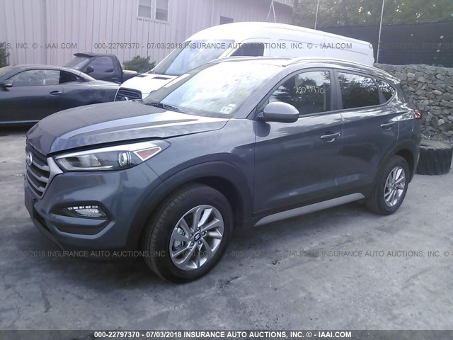 KM8J3CA46JU680006 - 2018 HYUNDAI TUCSON LIMITED/SPORT AND ECO/SE GRAY photo 2