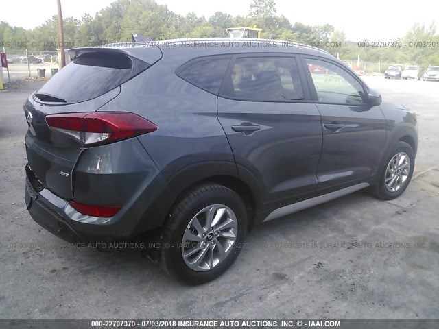 KM8J3CA46JU680006 - 2018 HYUNDAI TUCSON LIMITED/SPORT AND ECO/SE GRAY photo 4