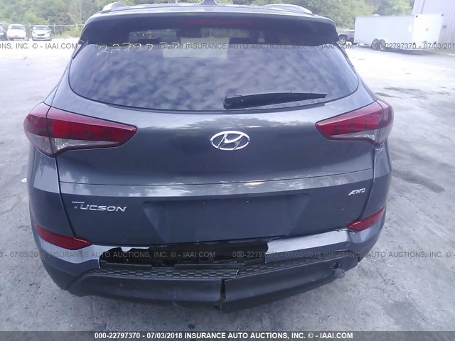 KM8J3CA46JU680006 - 2018 HYUNDAI TUCSON LIMITED/SPORT AND ECO/SE GRAY photo 6