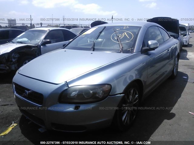 YV1MC67228J041054 - 2008 VOLVO C70 T5 Light Blue photo 2