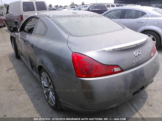 JN1CV6EK0BM214674 - 2011 INFINITI G37 SPORT SILVER photo 3