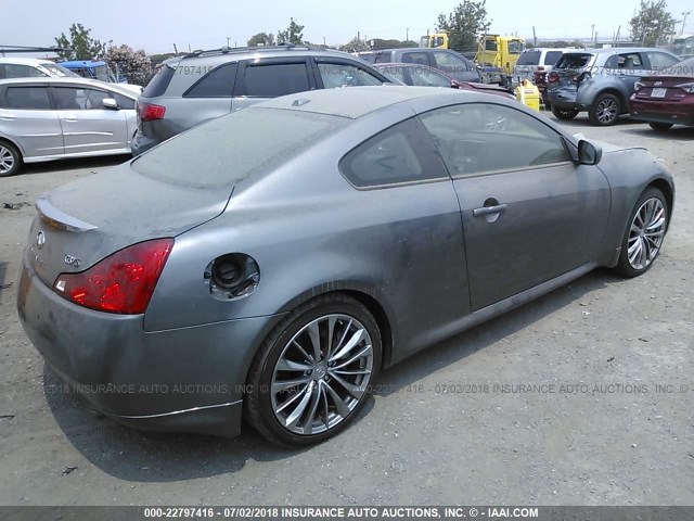 JN1CV6EK0BM214674 - 2011 INFINITI G37 SPORT SILVER photo 4