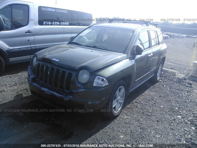 1J8FT47088D752928 - 2008 JEEP COMPASS SPORT GREEN photo 2