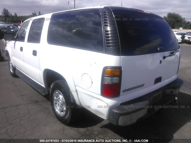 1GNFK16ZX6J167024 - 2006 CHEVROLET SUBURBAN K1500 WHITE photo 3