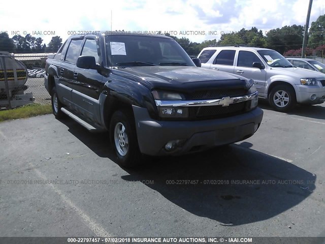 3GNEC13T22G158922 - 2002 CHEVROLET AVALANCHE C1500 BLACK photo 1