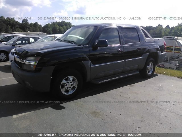 3GNEC13T22G158922 - 2002 CHEVROLET AVALANCHE C1500 BLACK photo 2