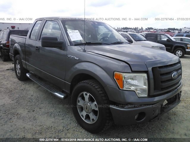 1FTRX12W89FB10010 - 2009 FORD F150 SUPER CAB GRAY photo 1