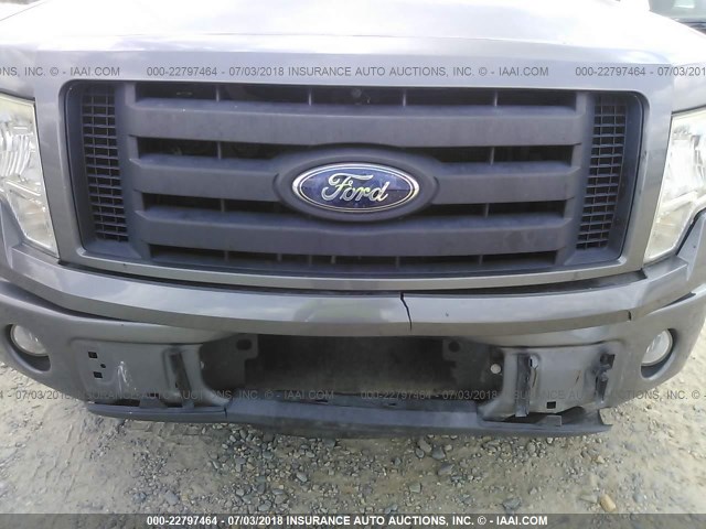 1FTRX12W89FB10010 - 2009 FORD F150 SUPER CAB GRAY photo 6