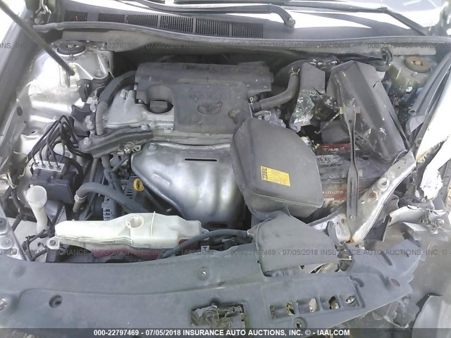 4T1BF1FK5CU005841 - 2012 TOYOTA CAMRY SE/LE/XLE ვერცხლისფერი ფოტო 10