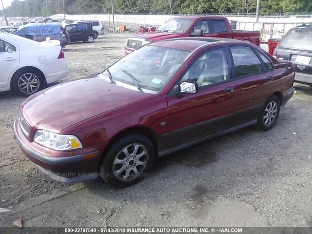 YV1VS2551YF554621 - 2000 VOLVO S40 RED photo 2