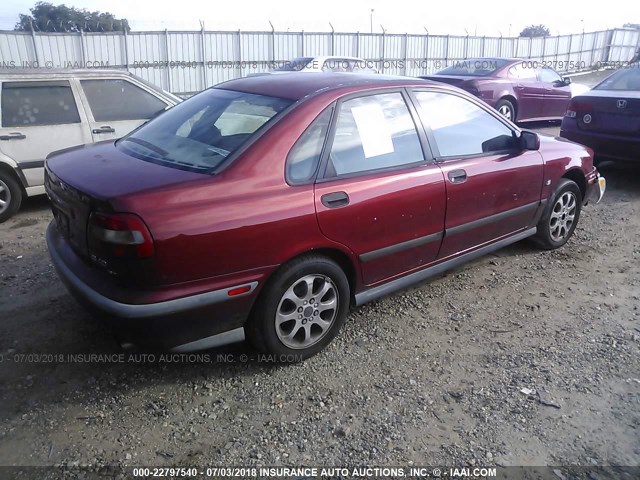 YV1VS2551YF554621 - 2000 VOLVO S40 RED photo 4