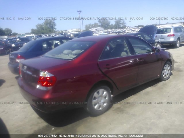 4T1BE30K65U062673 - 2005 TOYOTA CAMRY LE/XLE/SE 红色 照片 4