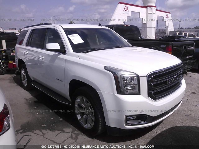 1GKS1BKC1FR184141 - 2015 GMC YUKON SLT WHITE photo 1