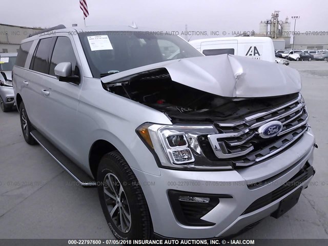 1FMJK1JT5JEA34805 - 2018 FORD EXPEDITION MAX XLT SILVER photo 1